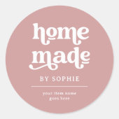 Fait maison | Boho Retro Look Packaging Étiquette (Devant)