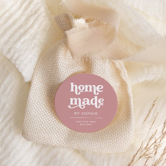 Fait maison | Boho Retro Look Packaging Étiquette