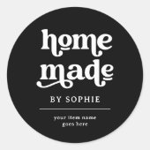 Fait maison | Boho Retro Look Packaging Étiquette  (Devant)