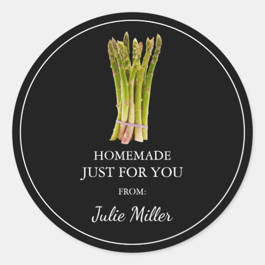 Fait maison juste pour vous asperges étiquette (Devant)