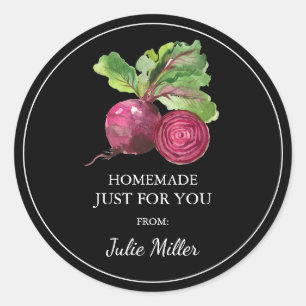 Fait maison juste pour vous betterave étiquette ra