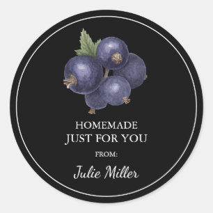 Fait maison juste pour vous cassis étiquette