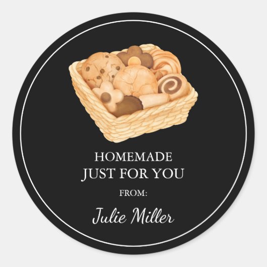 Fait maison juste pour vous cookies étiquette (Devant)