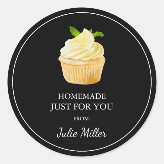 Fait maison juste pour vous cupcakes étiquette (Devant)