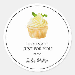 Fait maison juste pour vous cupcakes étiquette