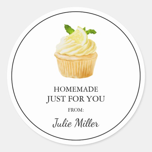 Fait maison juste pour vous cupcakes étiquette (Devant)