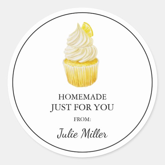 Fait maison juste pour vous cupcakes étiquette (Devant)
