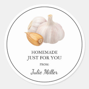 Fait maison juste pour vous étiquette ail