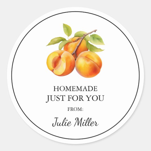 Fait maison juste pour vous étiquette apricot (Devant)