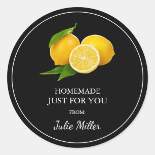 Fait maison juste pour vous étiquette citron