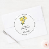 Fait maison juste pour vous étiquette citron (Enveloppe)