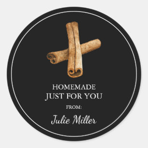 Fait maison juste pour vous étiquette de cannelle