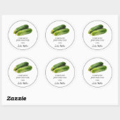 Fait maison juste pour vous étiquette de courgette (Feuille)