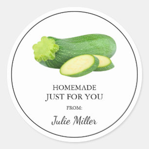 Fait maison juste pour vous étiquette de courgette