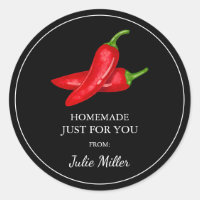 Fait maison juste pour vous étiquette de piment