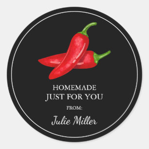 Fait maison juste pour vous étiquette de piment