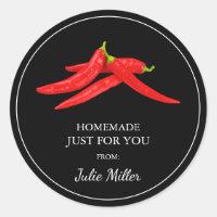 Fait maison juste pour vous étiquette de piment