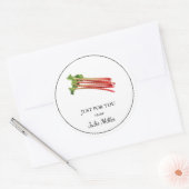 Fait maison juste pour vous étiquette de rhubarb (Enveloppe)
