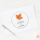 Fait maison juste pour vous étiquette d'érable (Enveloppe)