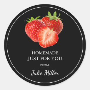 Fait maison juste pour vous étiquette fraise