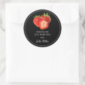 Fait maison juste pour vous étiquette fraise (Sac)