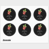 Fait maison juste pour vous étiquette fraise (Feuille)