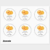 Fait maison juste pour vous étiquette tangerine (Feuille)