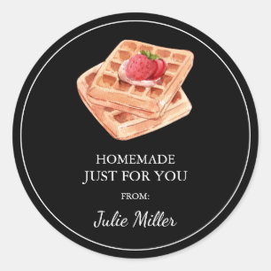 Fait maison juste pour vous gaufre étiquette