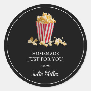 Fait maison juste pour vous pop-corn étiquette