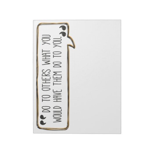 Faites à d'autres Bloc-notes de règle d'or (Tourné)