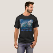 Faites à des vagues le T-shirt noir (Devant entier)