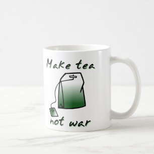 Faites à guerre de thé pas l'humour drôle de tasse