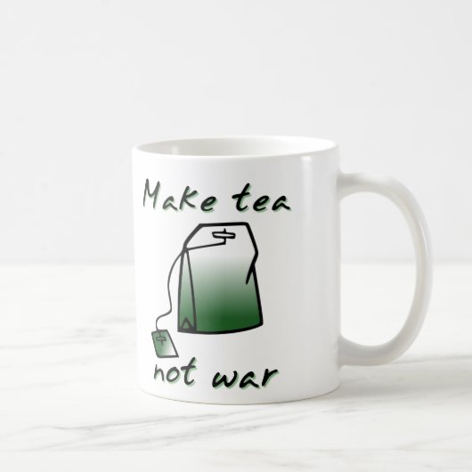 Faites à guerre de thé pas l'humour drôle de tasse (Droite)