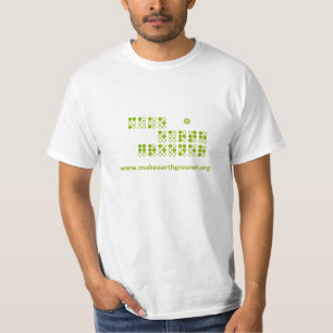 faites à la terre un T-shirt braille plus vert