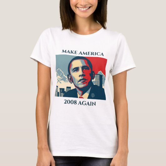 Faites à l'Amérique 2008 encore T-shirts d'Obama (Devant)