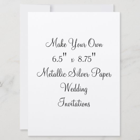Faites à vos propres invitations de mariage 6,5" x (Devant)