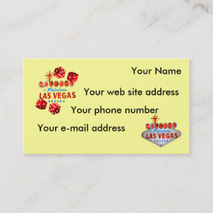 Faites bon accueil à Las Vegas au carte de visite