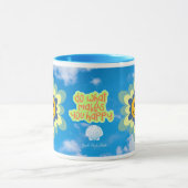 Faites ce que vous aimez mug avec poignée bleu cla (Centre)