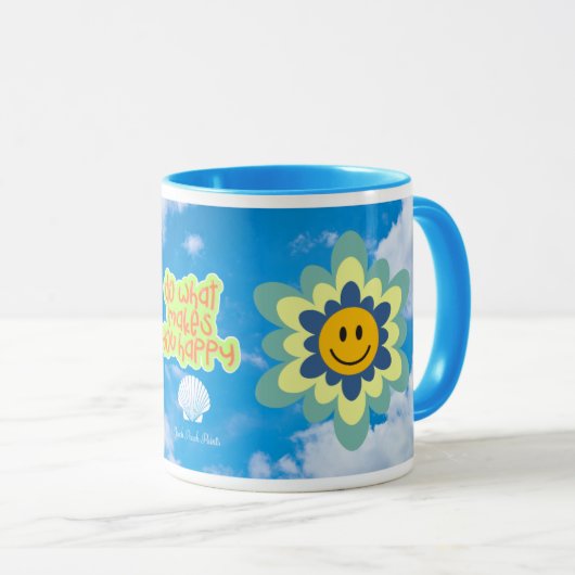 Faites ce que vous aimez mug avec poignée bleu cla (Devant droit)