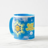 Faites ce que vous aimez mug avec poignée bleu cla (Devant gauche)