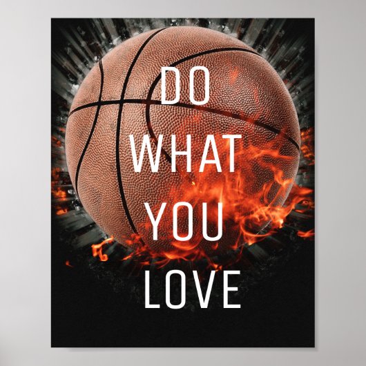 Faites ce que vous aimez Poster de basket-ball (Devant)