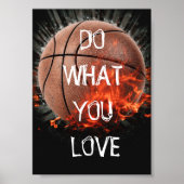 Faites ce que vous aimez Poster de basket-ball (Devant)