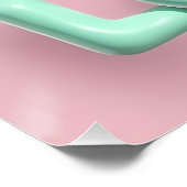 Faites ce que vous aimez Poster | Mint Puffy Wall (Coin)