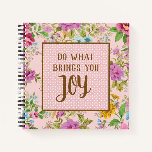 Faites ce qui apporte Joy Floral Bullet Journal (Devant)