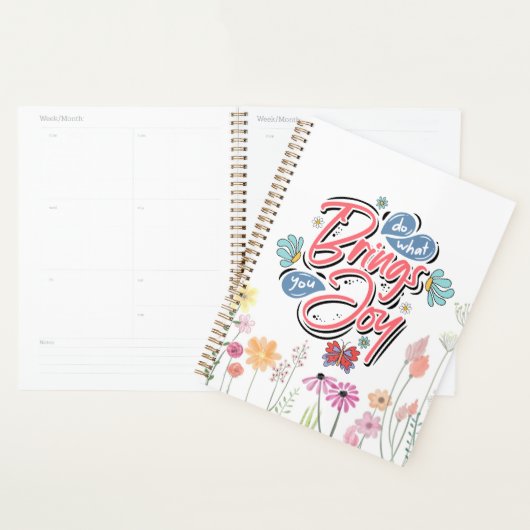 Faites ce qui vous apporte Joy Floral et citation  (Devant avec enveloppe)