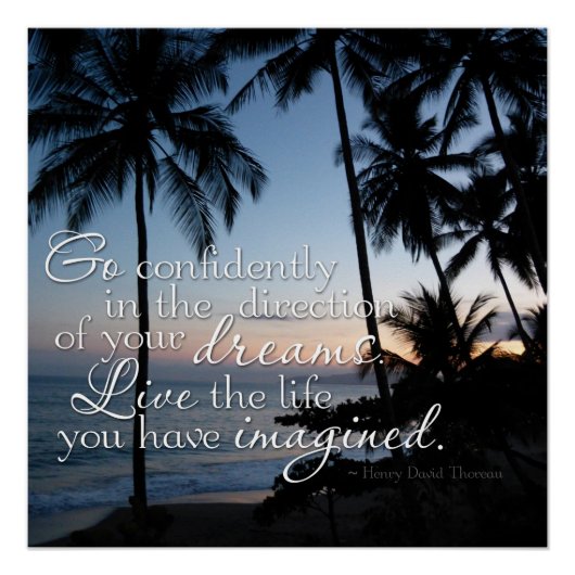 Faites confiance... Poster de la citation Thoreau (Devant)