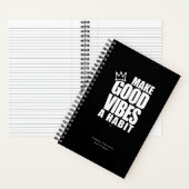 FAITES DE GOOD VIBES UN HABIT | Carnet Spiral (À l'intérieur)