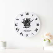 FAITES DE GOOD VIBES UN HABIT | Horloge murale acr (Maison)