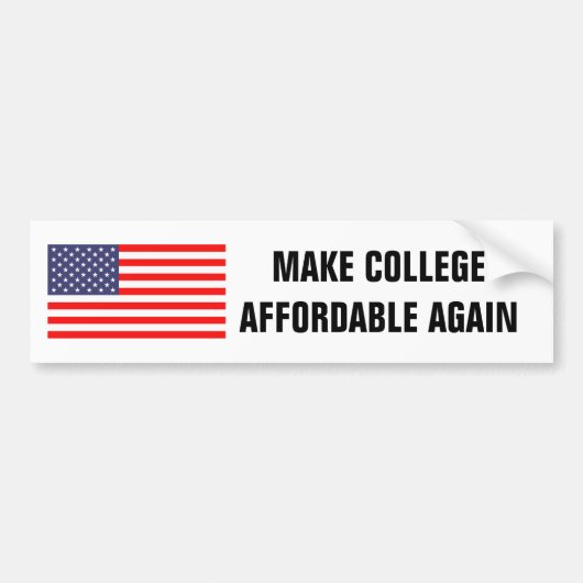 FAITES DE NOUVEAU COLLEGE ABORDABLE Bumper sticker (Devant)
