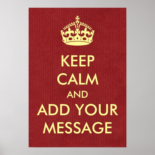 Faites de votre propre affiche pour garder le calm (Devant)
